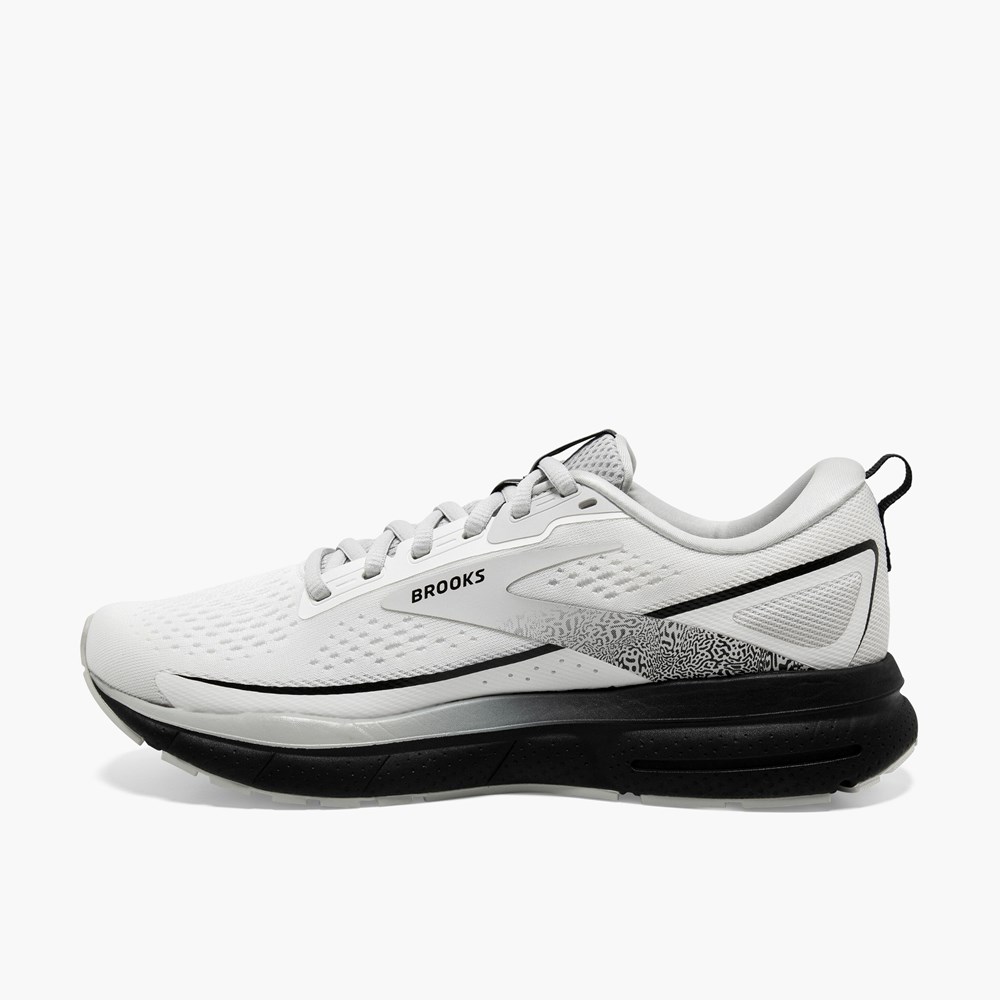 Chaussures Running Route Brooks Trace 3 Blanche Noir Femme | UCI-0831575